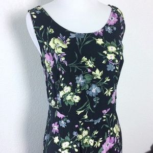 All That Jazz • vtg moody floral sleeveless maxi